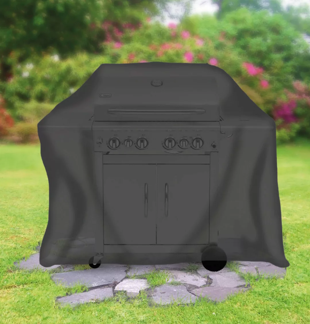 tepro Universal Abdeckhaube für Gasgrill groß ca. 150 cm x 110 cm Schwarz günstig online kaufen