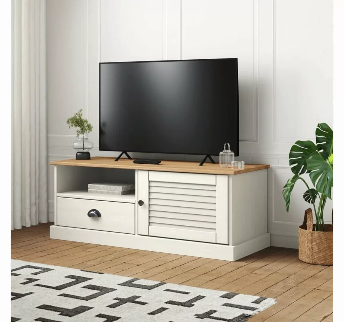 vidaXL TV-Schrank TV-Schrank VIGO Weiß 106x40x40 cm Massivholz Kiefer günstig online kaufen