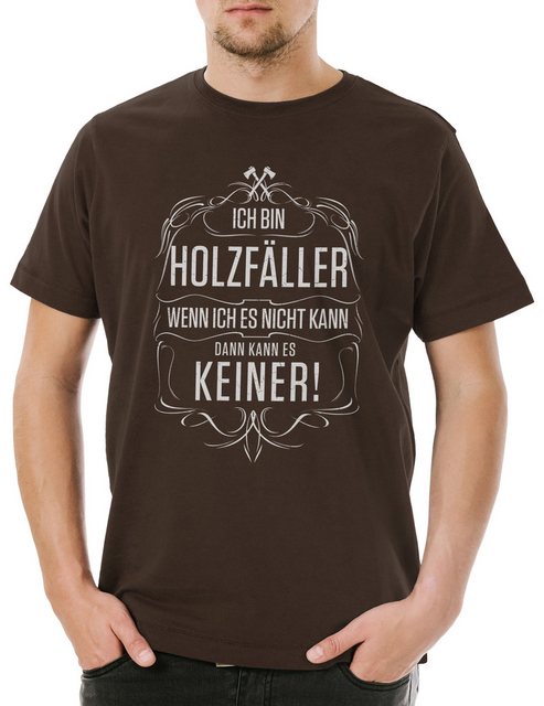 Urban Backwoods Print-Shirt Ich Bin Holzfäller Herren T-Shirt Holz Förster günstig online kaufen