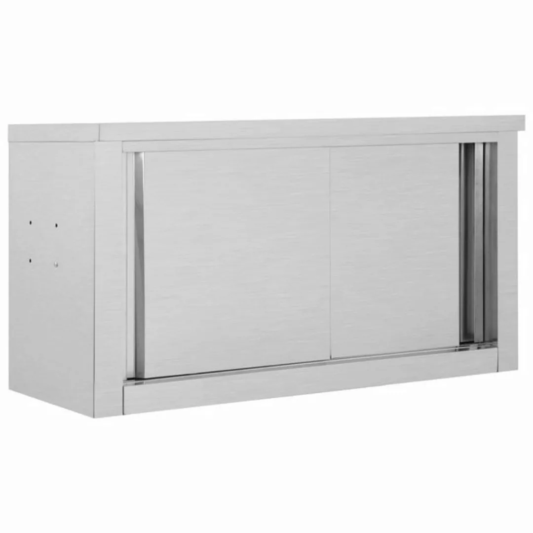 vidaXL Unterschrank Wandhängeschrank mit Schiebetüren 904050 cm Edelstahl günstig online kaufen