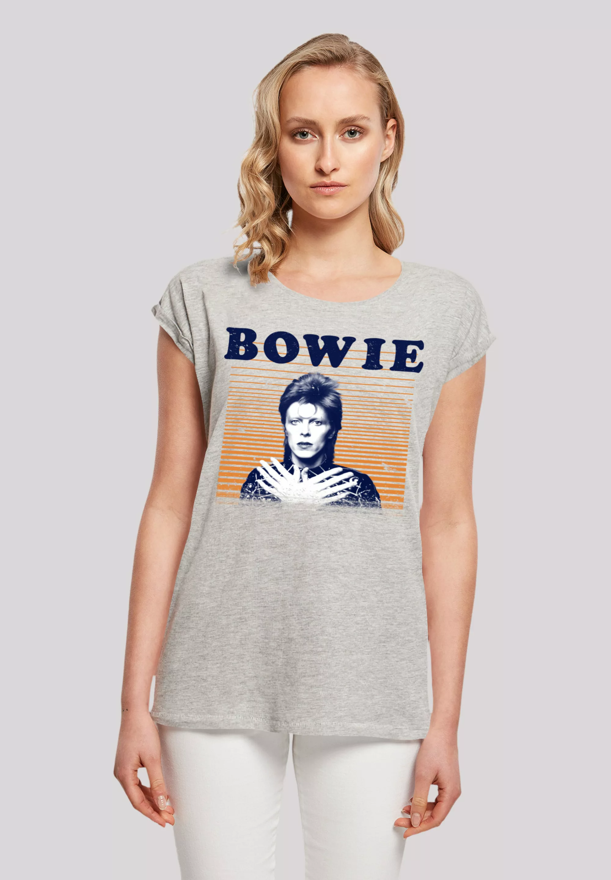 F4NT4STIC T-Shirt "David Bowie Orange Stripes", Print günstig online kaufen