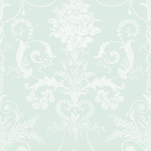 Laura Ashley Vliestapete Josette Duck Egg 10,05 x 0,52 m günstig online kaufen