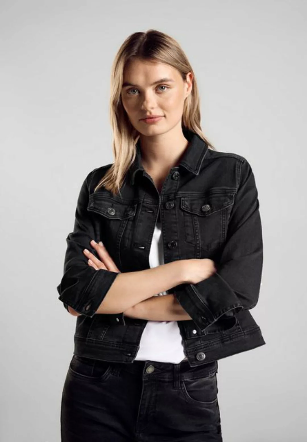 STREET ONE Jeansblazer Jacke im Washed-Look günstig online kaufen