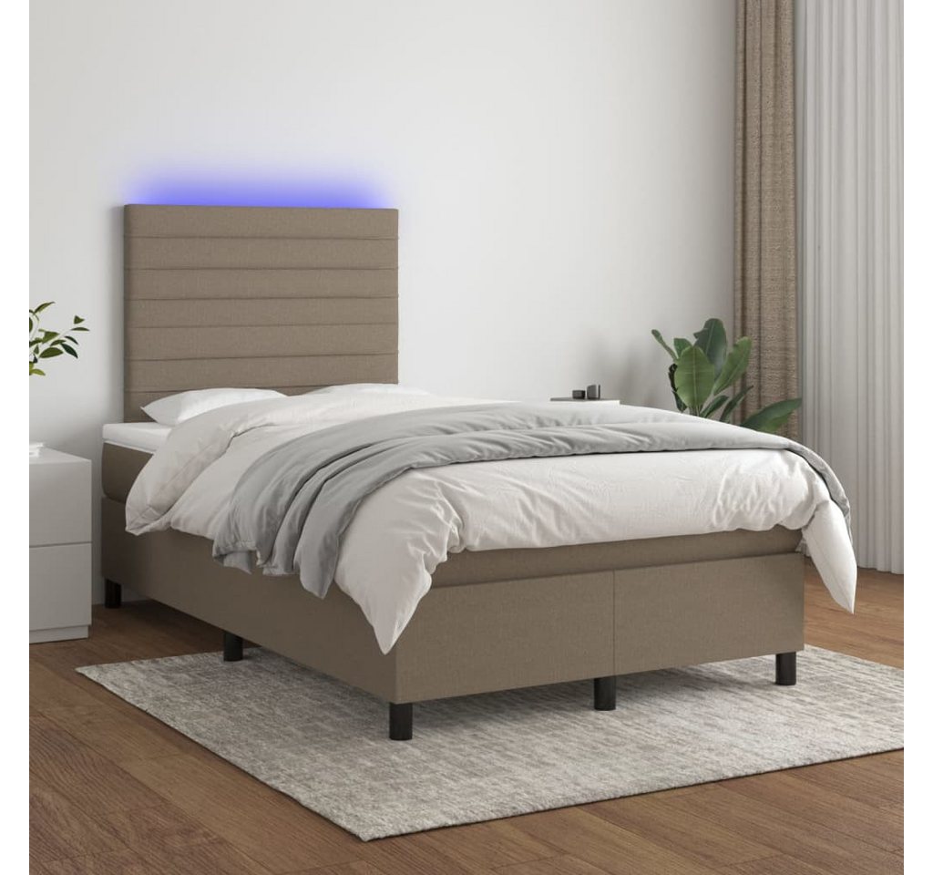 vidaXL Boxspringbett Bett Boxspringbett mit Matratze & LED Stoff (120 x 200 günstig online kaufen