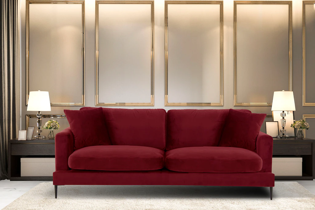 Leonique 3-Sitzer "Cozy elegantes Designsofa, Maße B/T/H: 211/97/80 cm", mi günstig online kaufen