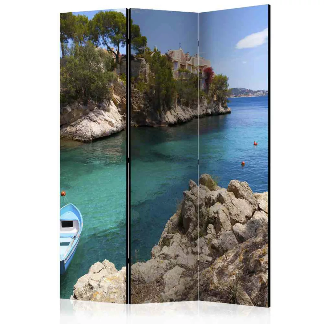 Paravent Raumteiler mit Felsenküsten Motiv 135 cm breit günstig online kaufen