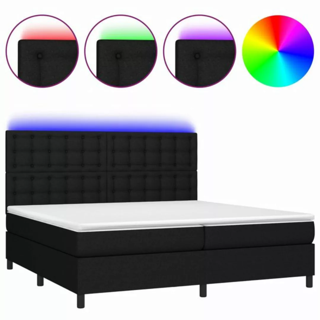 vidaXL Boxspringbett Bett Boxspringbett mit Matratze & LED Stoff (200 x 200 günstig online kaufen