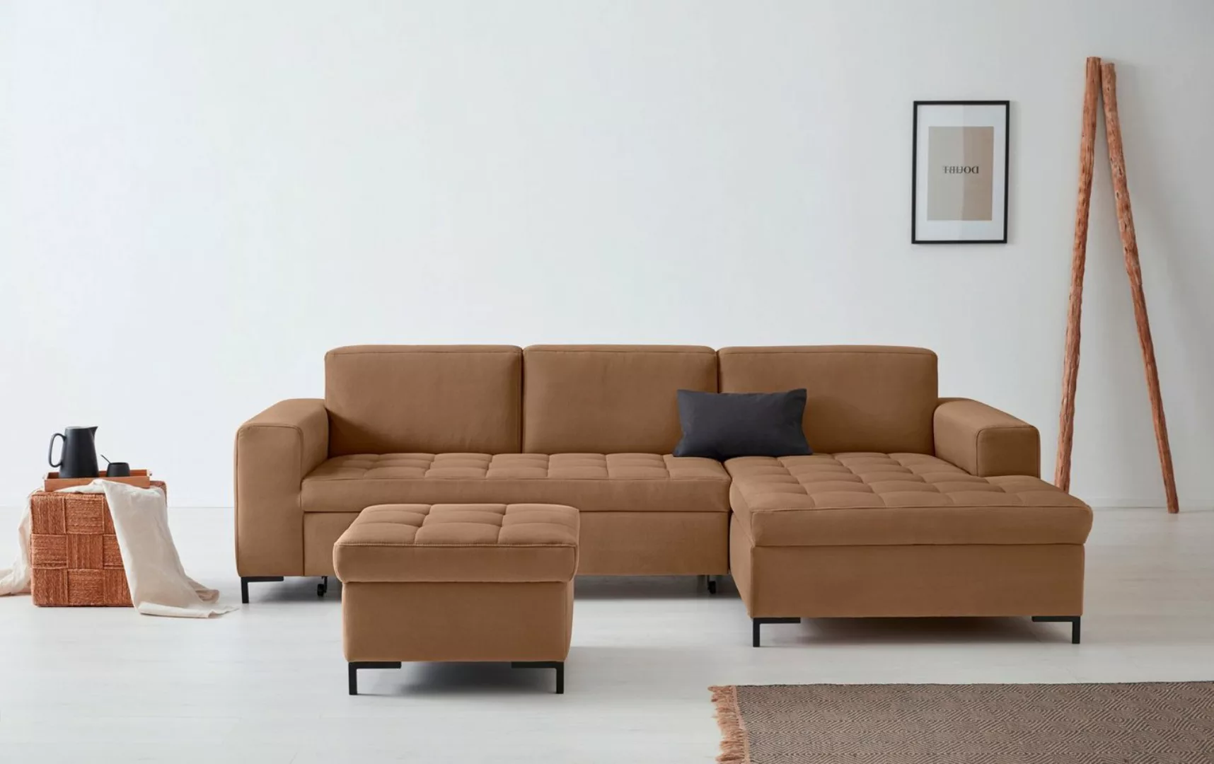 OTTO products Ecksofa "Grazzo L-Form", hochwertige Stoffe aus recyceltem Ma günstig online kaufen