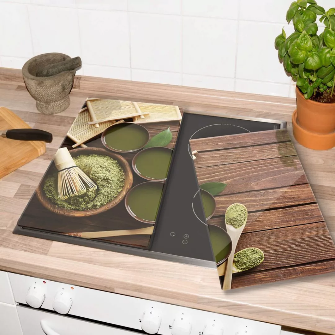 Wall-Art Herd-Abdeckplatte »Herdabdeckplatte Matcha Tee«, (Set, 2 tlg.), mo günstig online kaufen