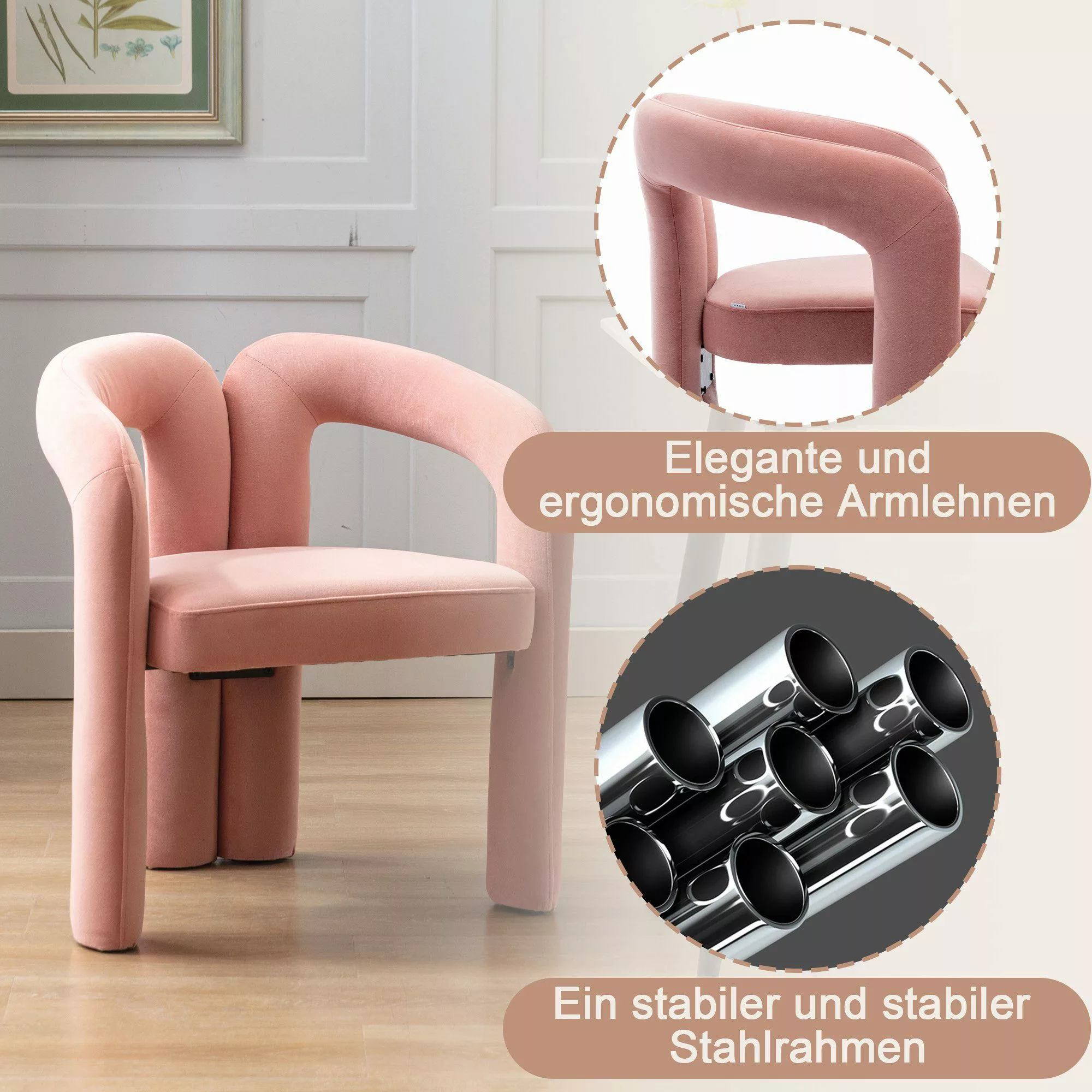 Merax Esszimmerstuhl aus Samt (2 St), günstig online kaufen