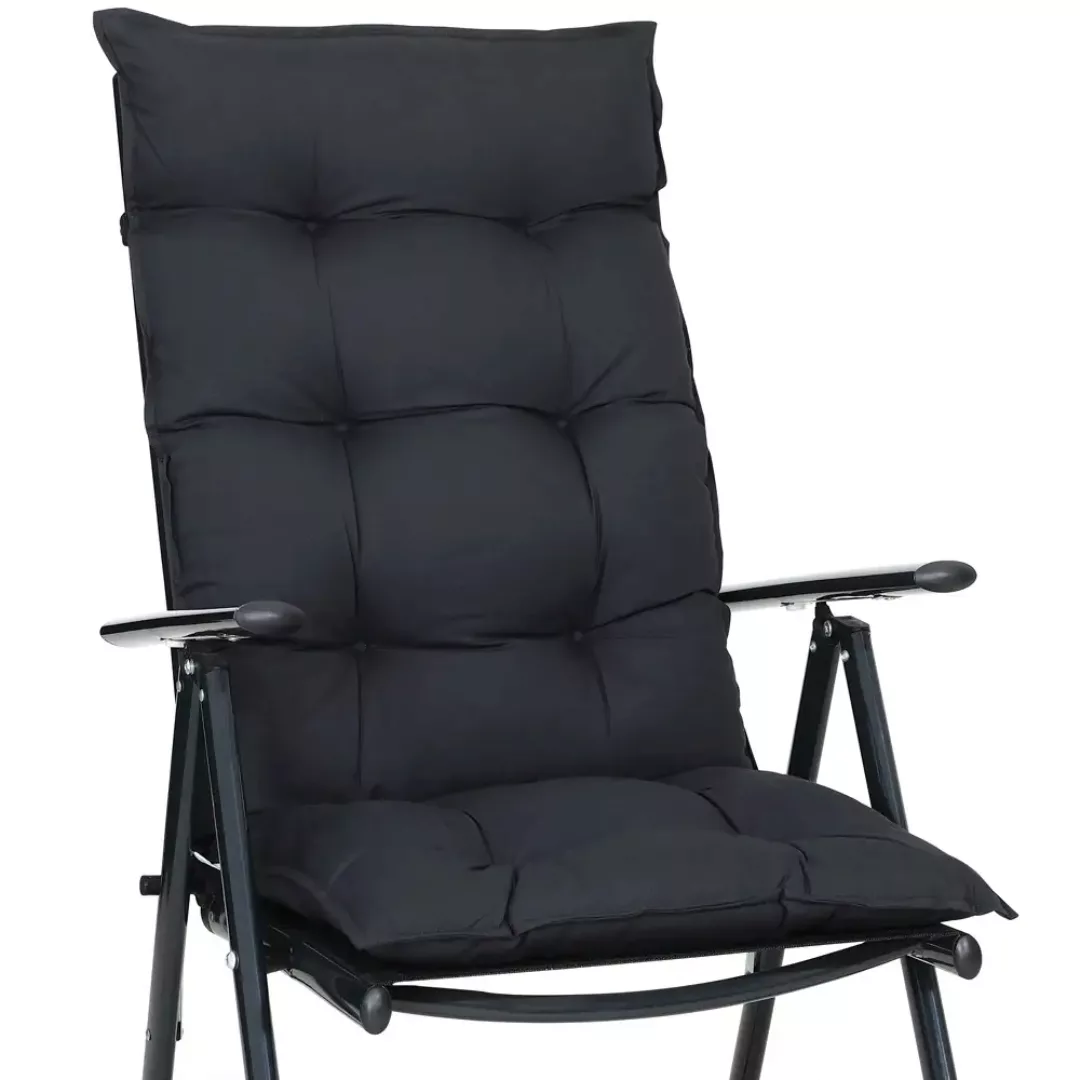 Sitzkissen 6er-Set Cozy Vanamo Anthrazit 129x53x10cm günstig online kaufen