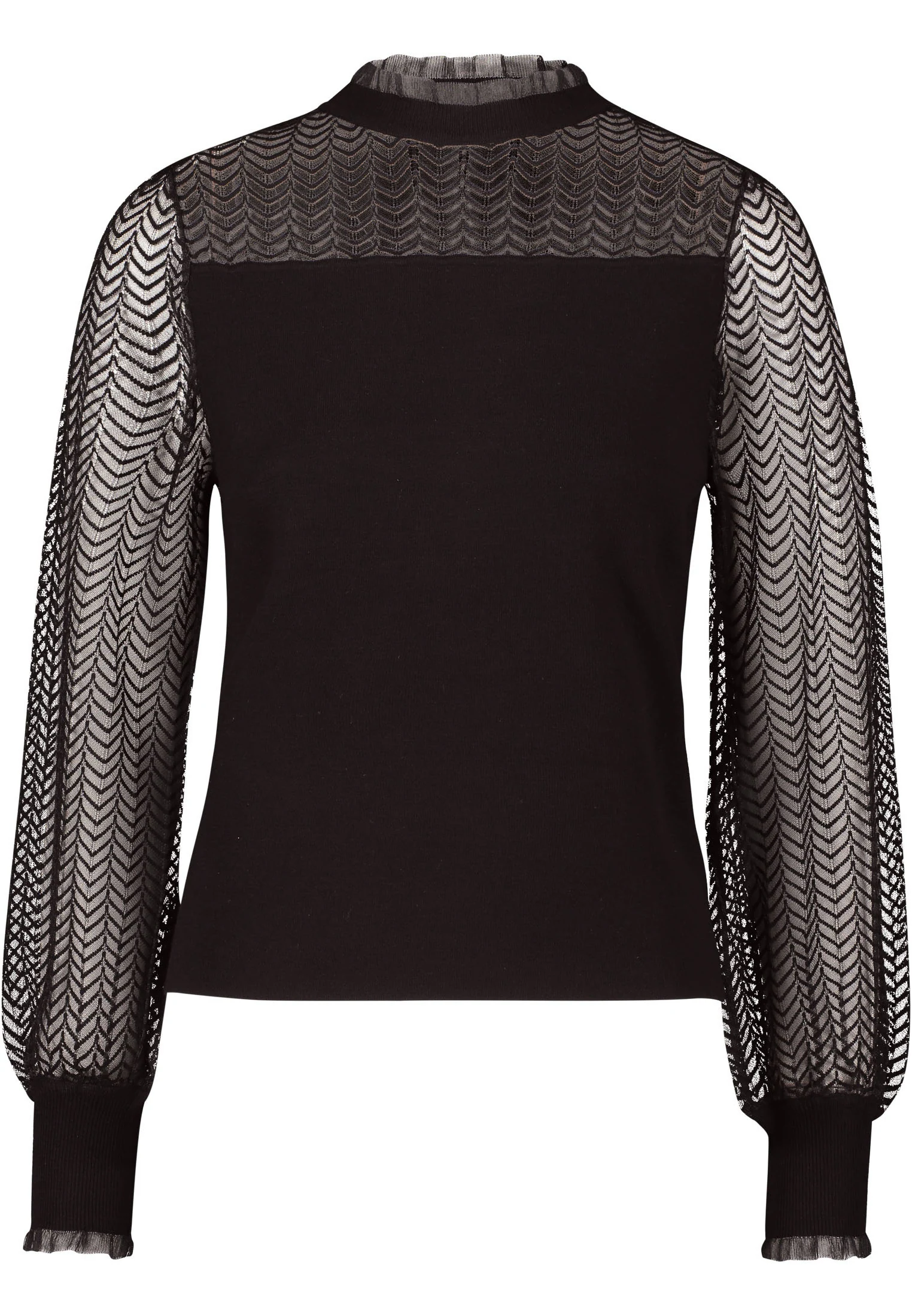 Zero Strickpullover "zero Strickpullover transparente Ärmel" günstig online kaufen