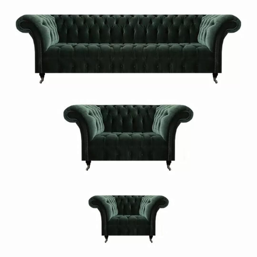 JVmoebel Chesterfield-Sofa Sofagarnitur Polstermöbel Sessel Zweisitzer mit günstig online kaufen