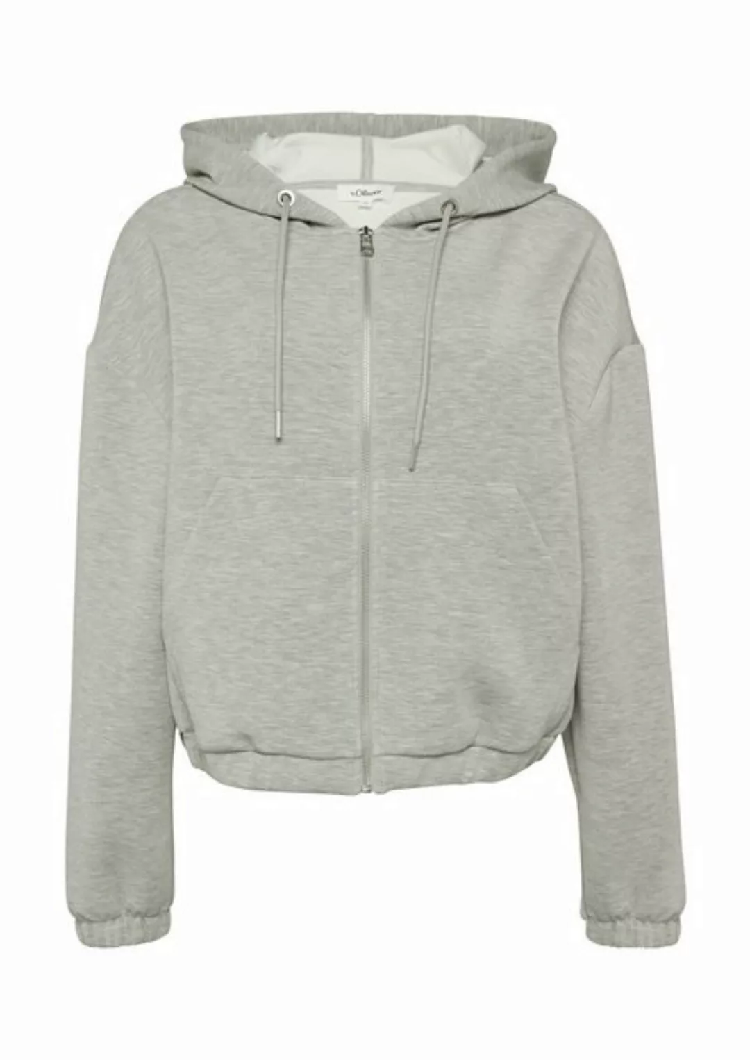 s.Oliver Sweatshirt Scuba-Sweatjacke aus Modalmix im Relaxed Fit Durchzugko günstig online kaufen