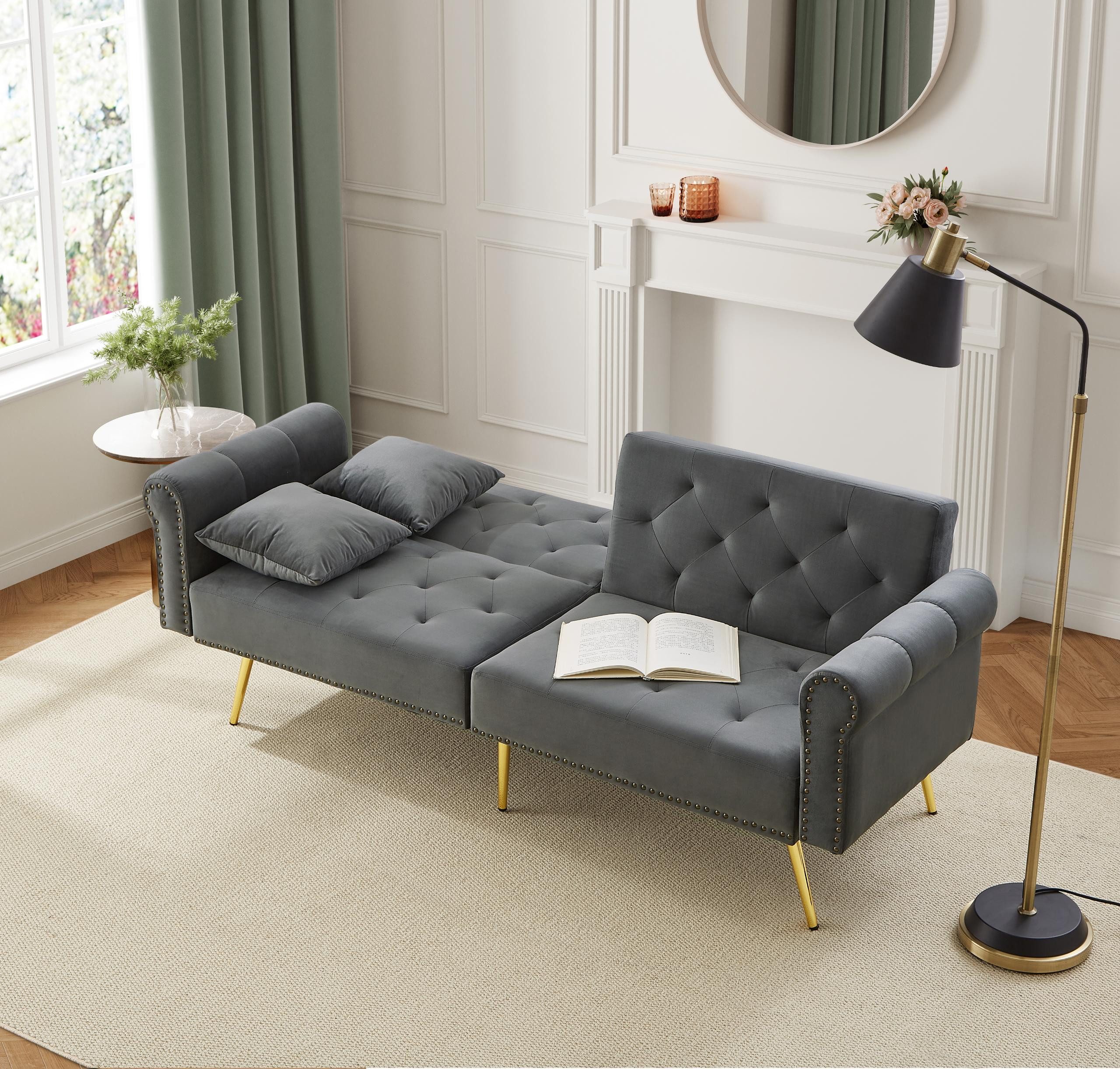 Furnishings Home Schlafsofa Sofa mit Samtbezug günstig online kaufen