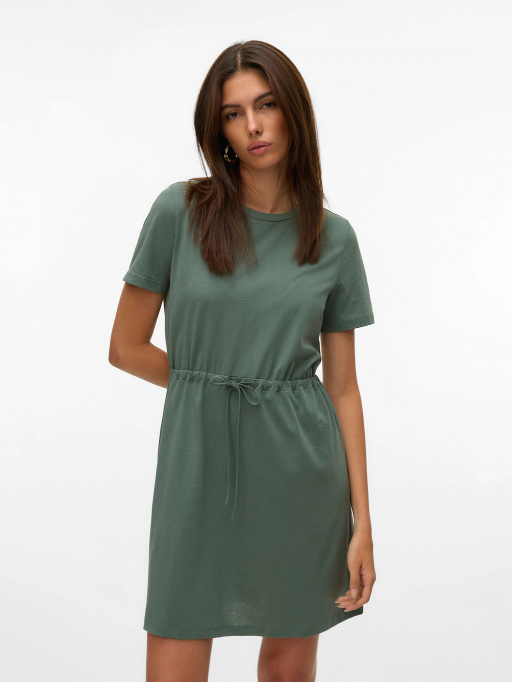 Vero Moda Shirtkleid "VMLUNA SS SHORT STRING DRESS JRS NOOS" günstig online kaufen