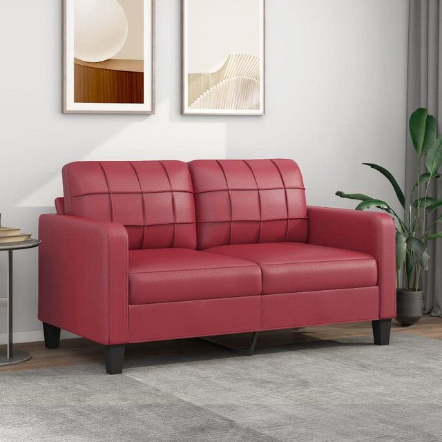 vidaXL Sofa 2-Sitzer-Sofa Weinrot 140 cm Kunstleder günstig online kaufen