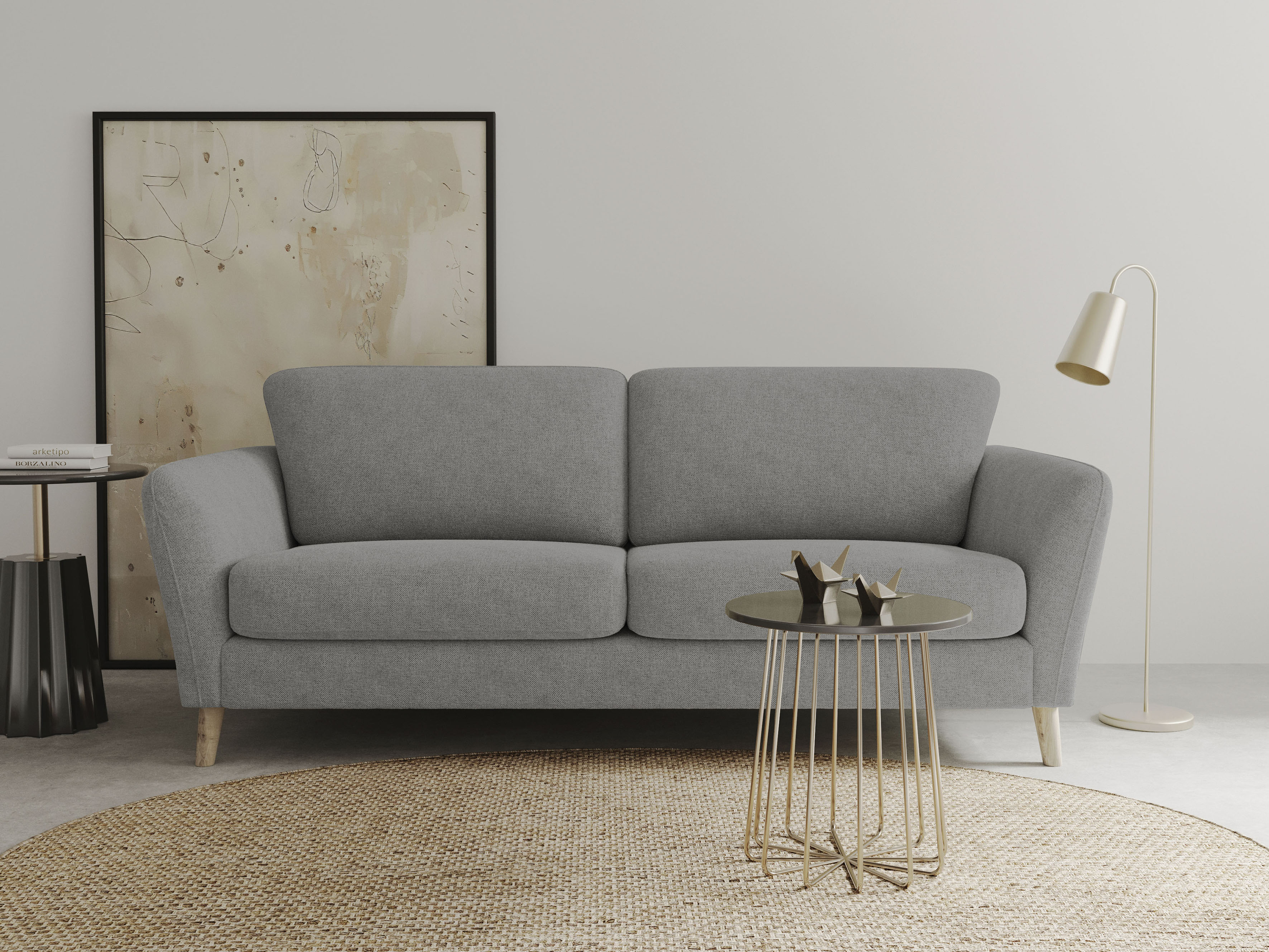 Home affaire 3-Sitzer "MARSEILLE Sofa 206 cm", mit Massivholzbeinen aus Eic günstig online kaufen