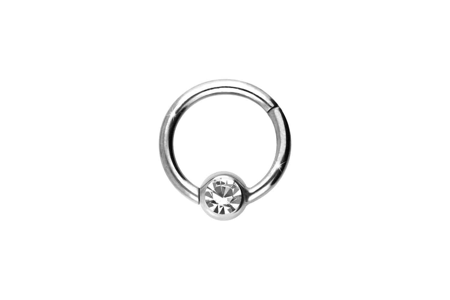 PIERCINGLINE Nasenpiercing Titan Segmentring Clicker KRISTALL günstig online kaufen