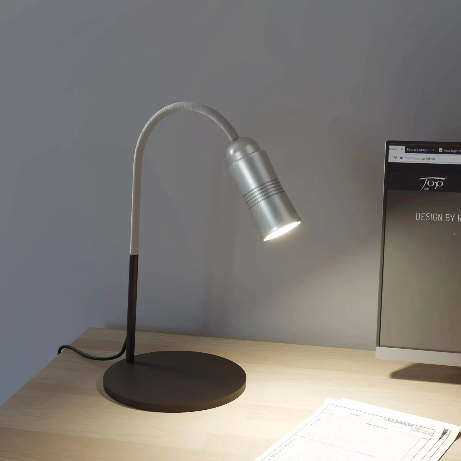 Neo! Table LED-Tischlampe dimmbar alu/silber günstig online kaufen