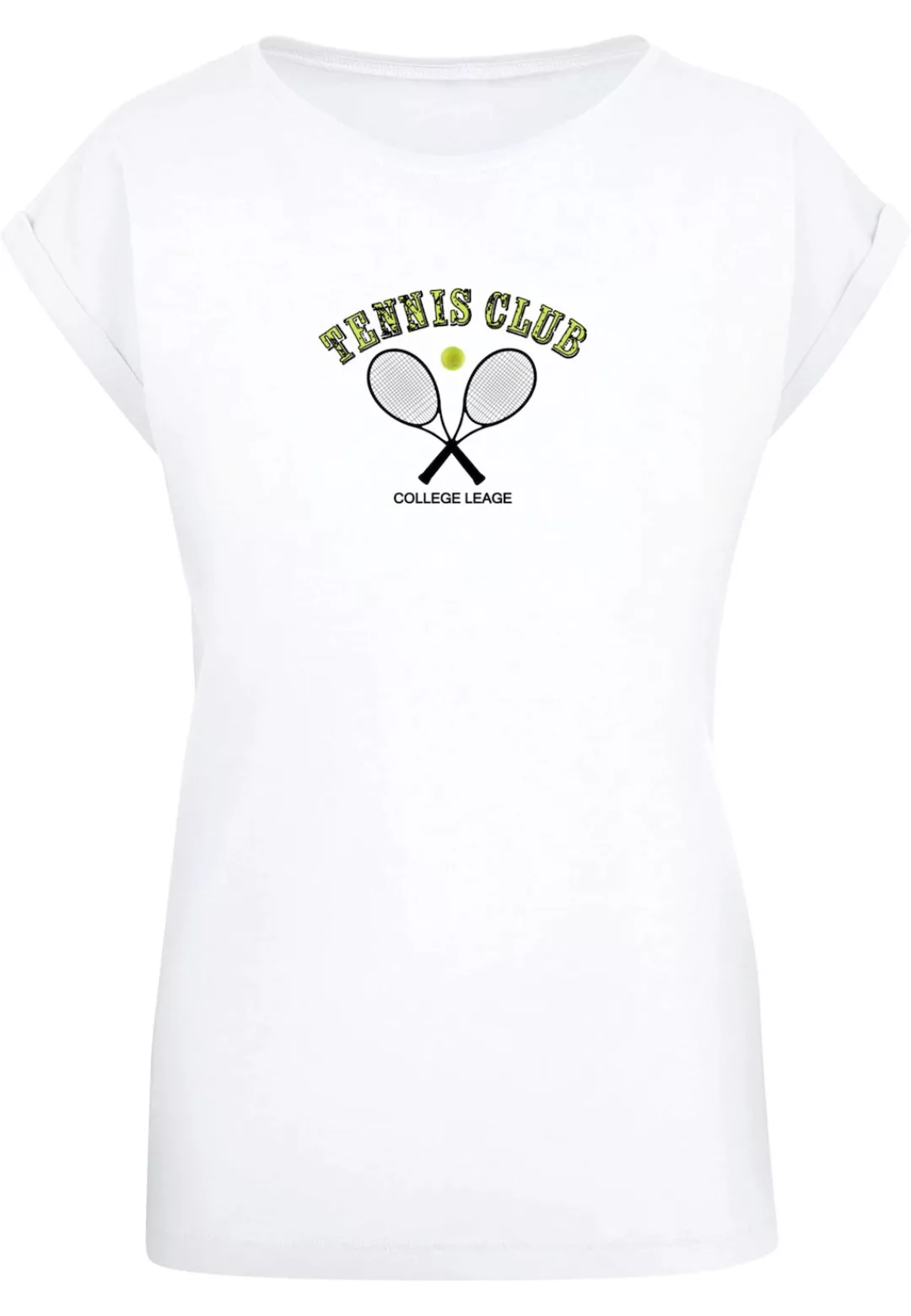 Merchcode T-Shirt "Merchcode Damen Ladies Tennis Club Extended Shoulder Tee günstig online kaufen