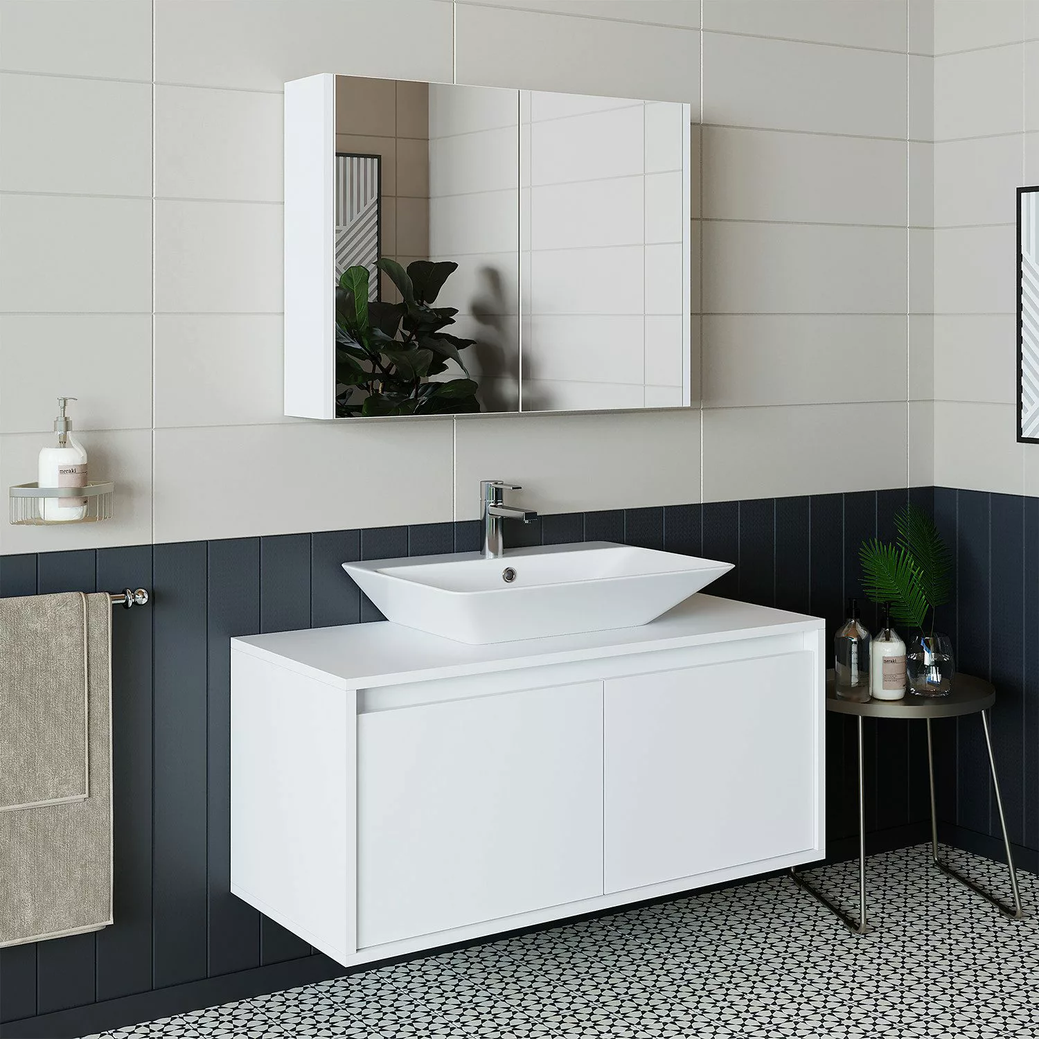 Roomart Badmöbel-Set ATL-3TLG-100, (Badezimmermöbel Set Unterschrank günstig online kaufen