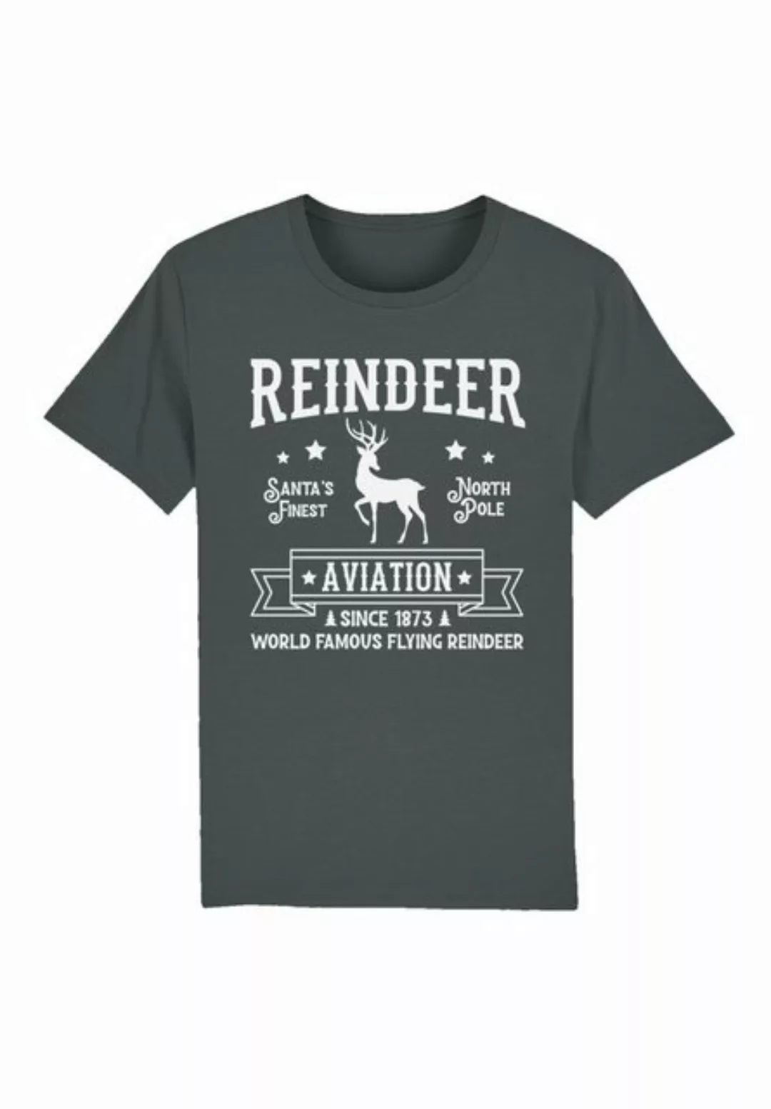 F4NT4STIC T-Shirt Reindeer Aviation Retro Weihnachts Sign Premium Qualität günstig online kaufen