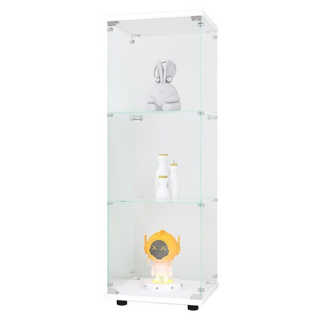 FUROKOY Glasvitrine Standvitrine, Modern Glas Vitrinenschrank (3 Lagen Glas günstig online kaufen