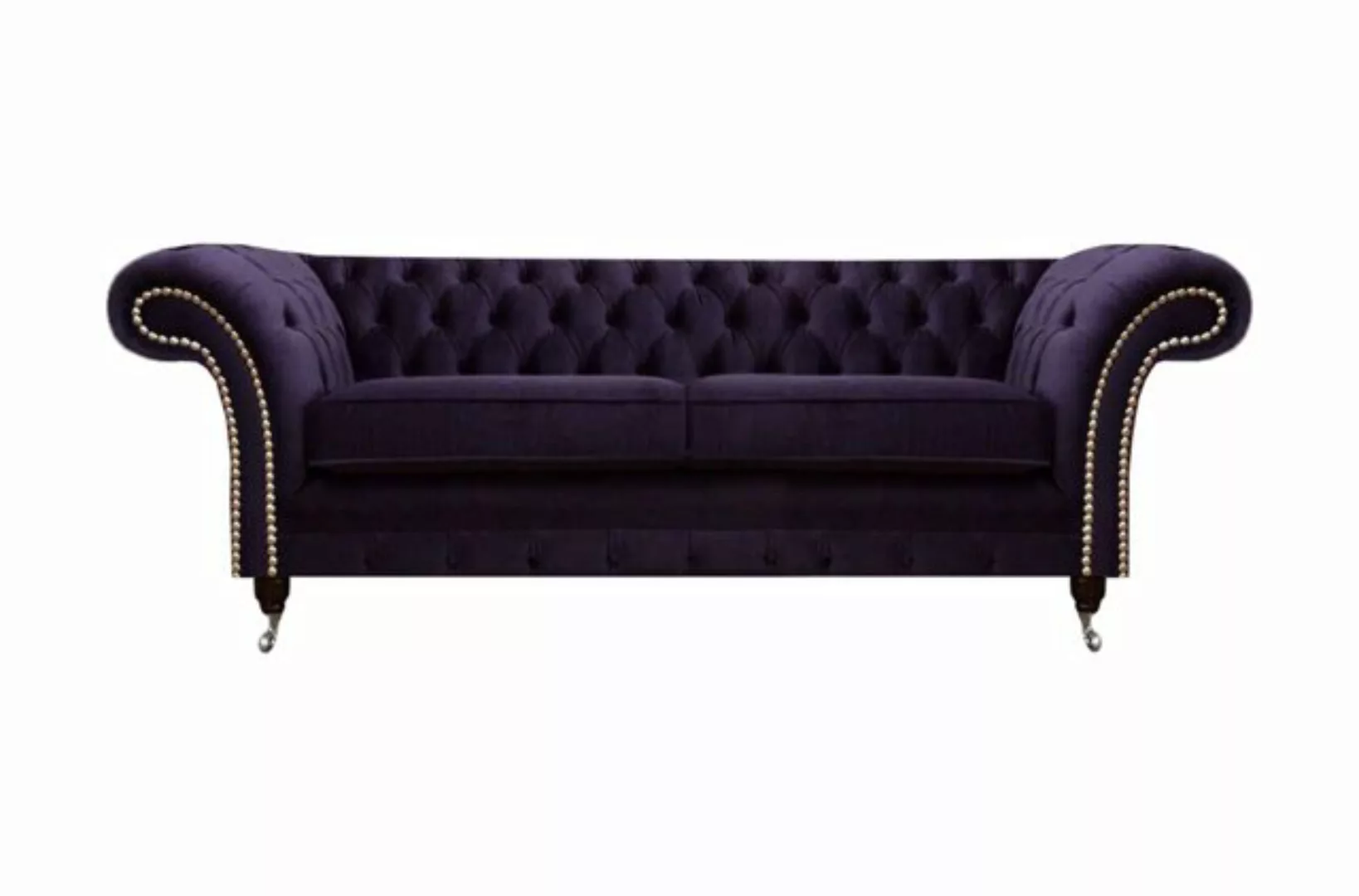 JVmoebel Chesterfield-Sofa Chesterfield Lila Zweisitzer Sofa Couch Wohnzimm günstig online kaufen