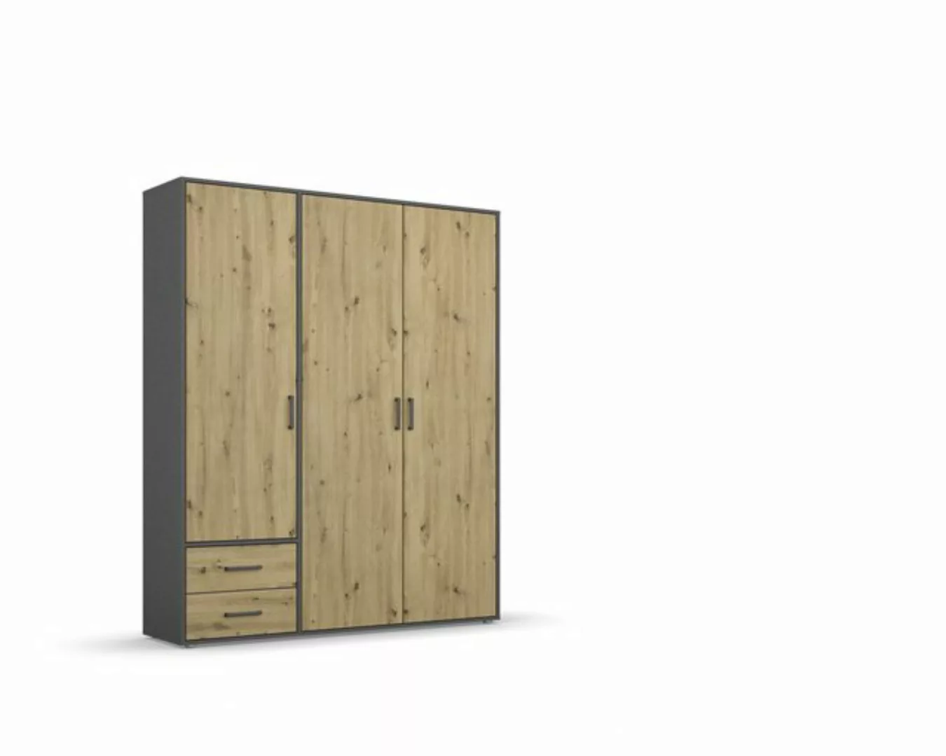 freiraum Drehtürenschrank Voyager 2 Schübe, 3 Böden, Eiche Artisan Dekor / günstig online kaufen