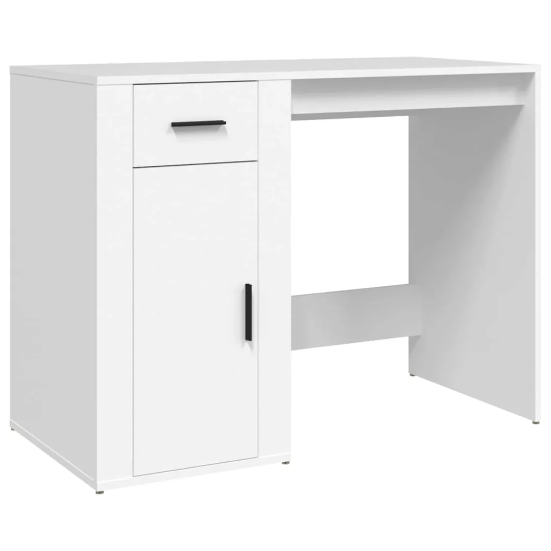 Vidaxl Schreibtisch Weiß 100x49x75 Cm Holzwerkstoff günstig online kaufen