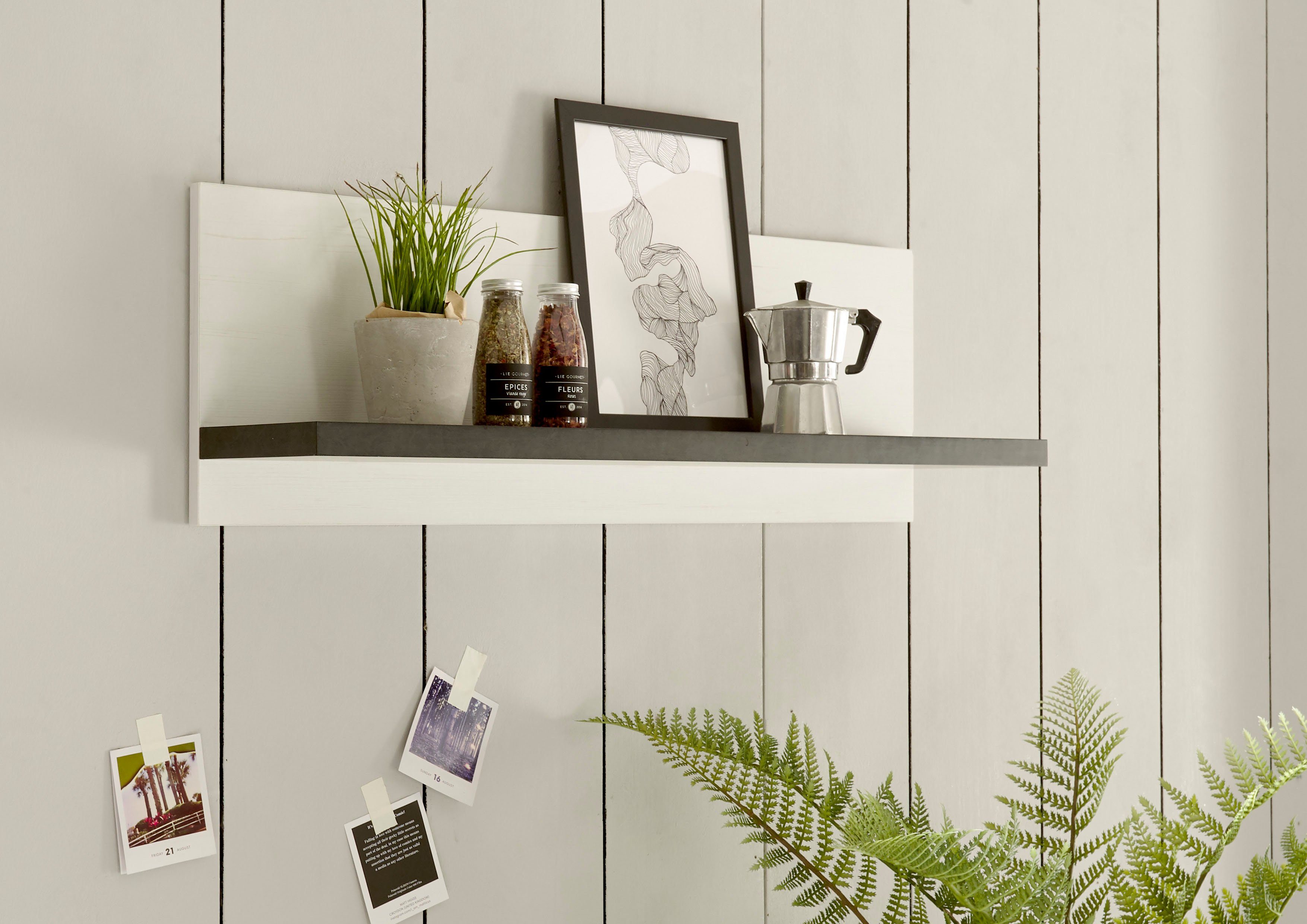 Home affaire Wandregal "Sherwood", Breite 90 cm, in modernem Holz Dekor, 28 günstig online kaufen