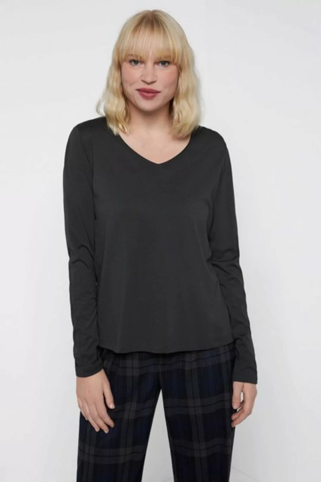 Gina Laura Longsleeve Shirt Identity Zierknoten Rücken-Nietennaht günstig online kaufen