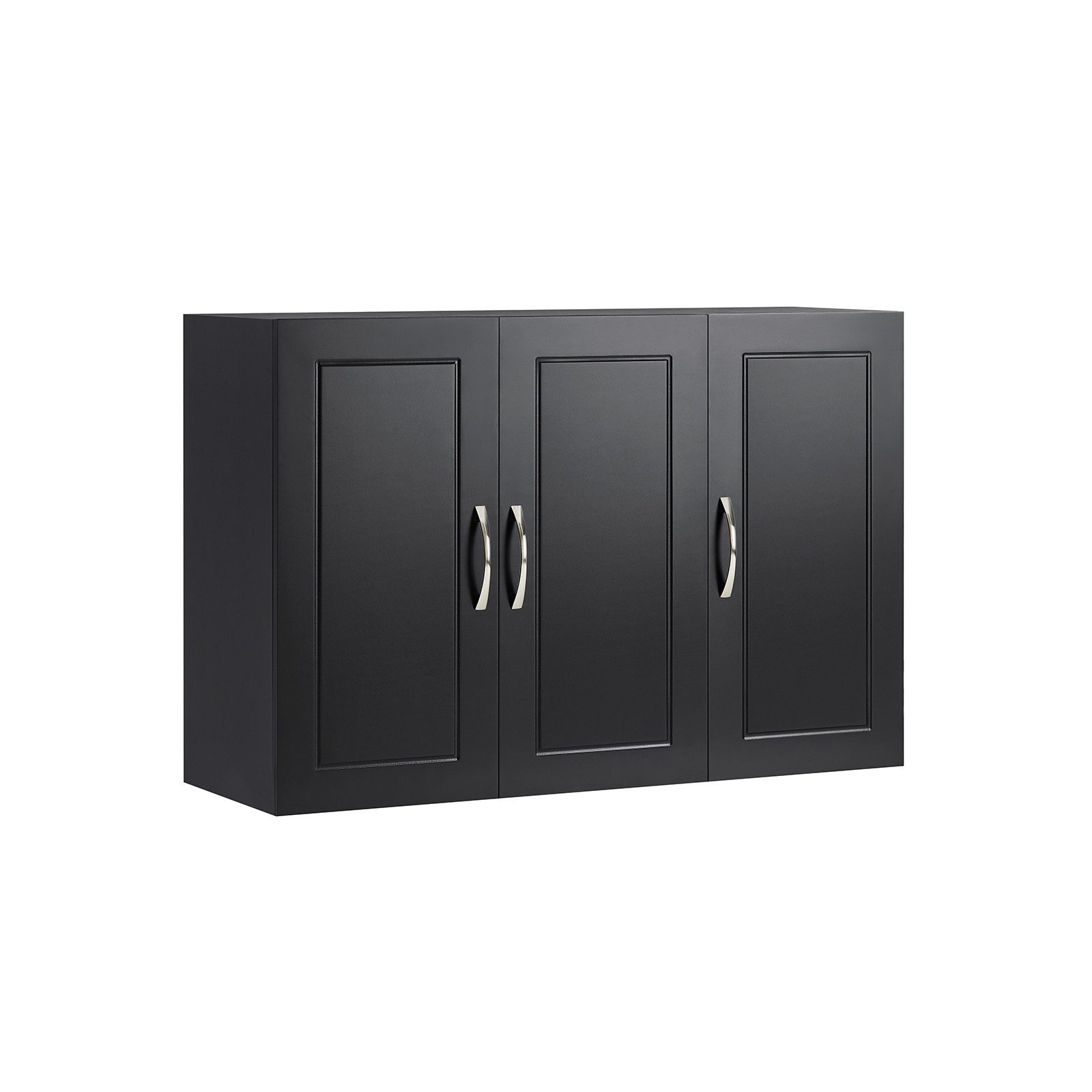 SoBuy Hängeschrank mit Drei Türen Wandschrank Badmöbel Schwarz FRG231-L-SCH günstig online kaufen