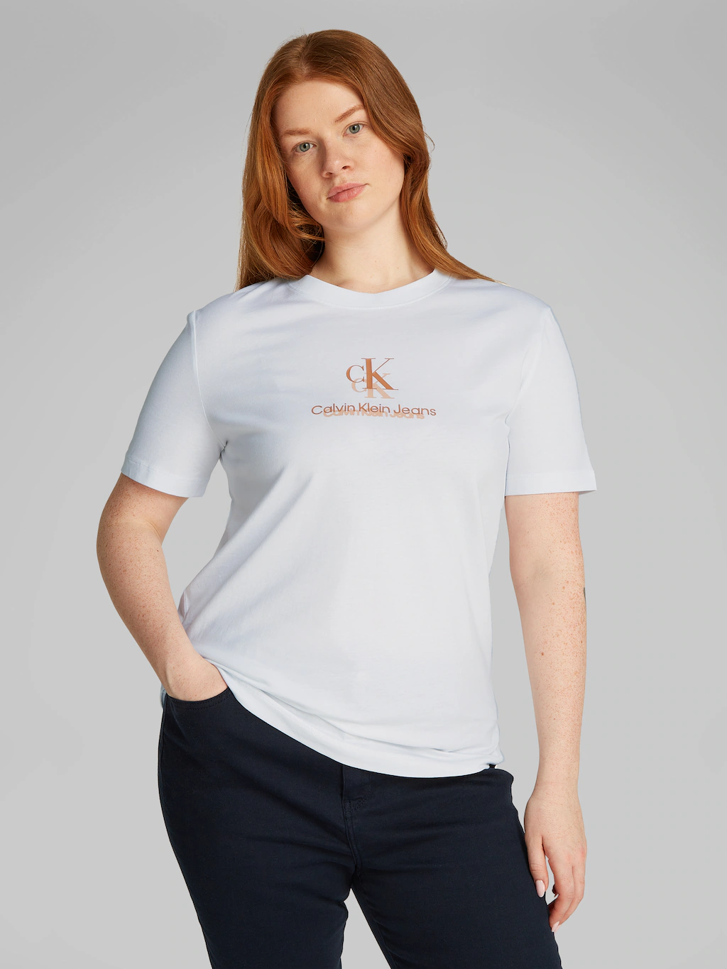 Calvin Klein Jeans Plus T-Shirt "PLUS SHADOW GRAPHIC REGULAR TEE", in große günstig online kaufen