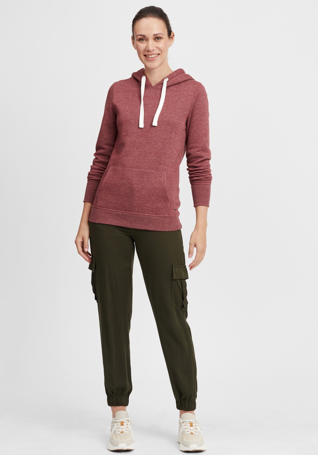 OXMO Hoodie OXOlive Kapuzenpullover mit weicher Fleece-Innenseite günstig online kaufen