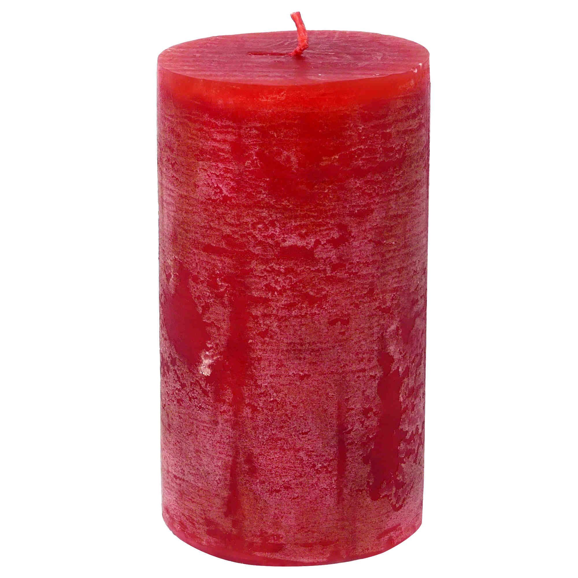 B&S Stumpenkerze Stumpenkerze durchgefärbt rot 15 günstig online kaufen
