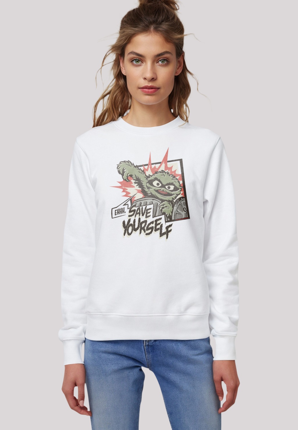 F4NT4STIC Sweatshirt "Sesamstraße Oscar Save Yourself", Premium Qualität günstig online kaufen