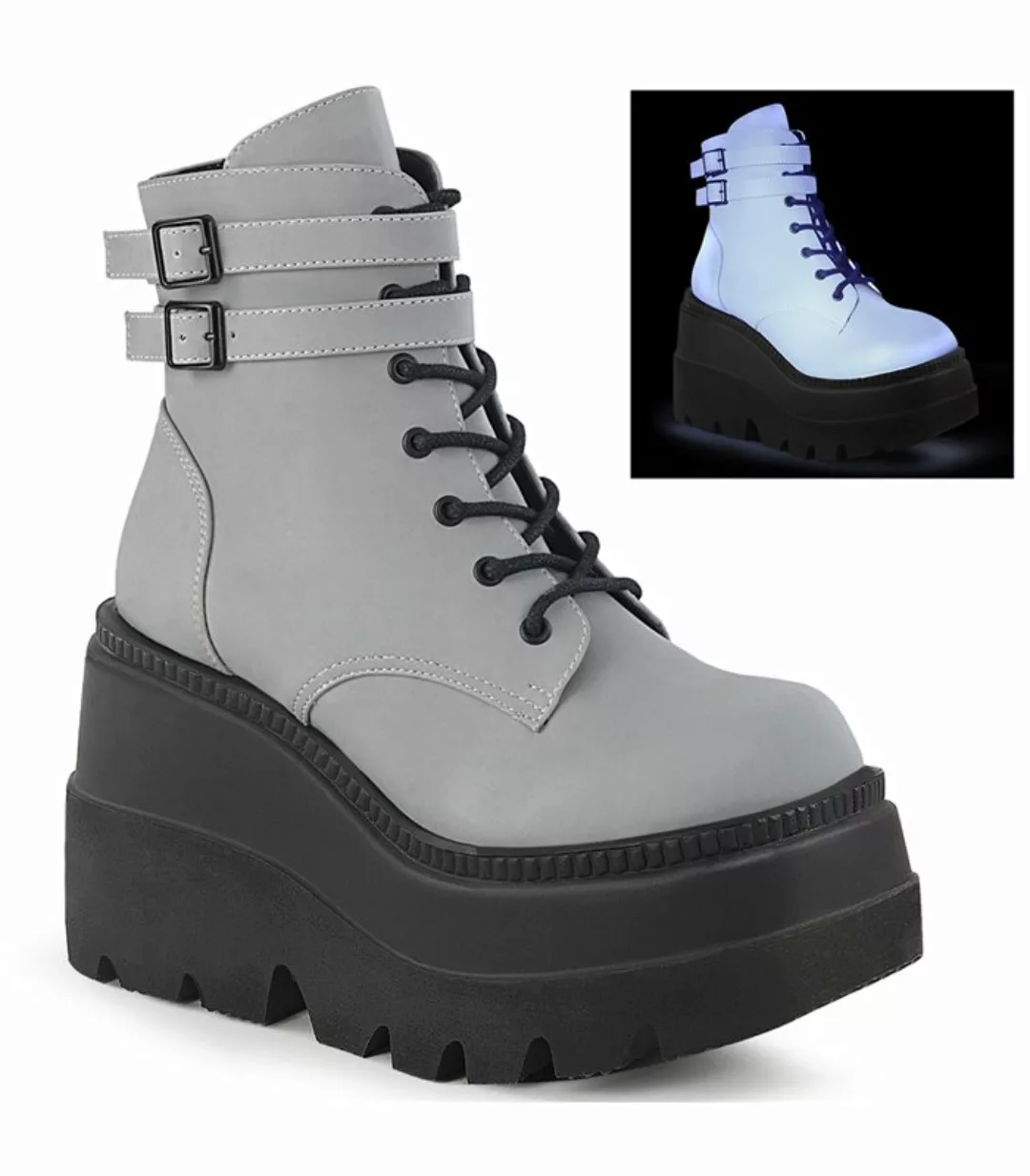Plateau Ankle Boots SHAKER-52 - Grau (Schuhgröße: EUR 37) günstig online kaufen