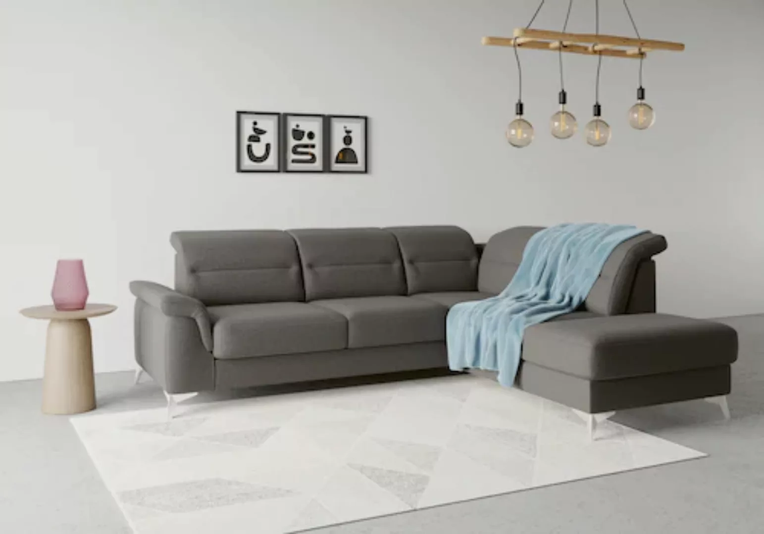 sit&more Ecksofa Sinatra L-Form, mit Ottomane, optional mit Kopfteilverstel günstig online kaufen