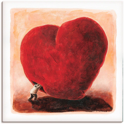 Artland Leinwandbild "Weiches Herz", Herzen, (1 St.), auf Keilrahmen gespan günstig online kaufen