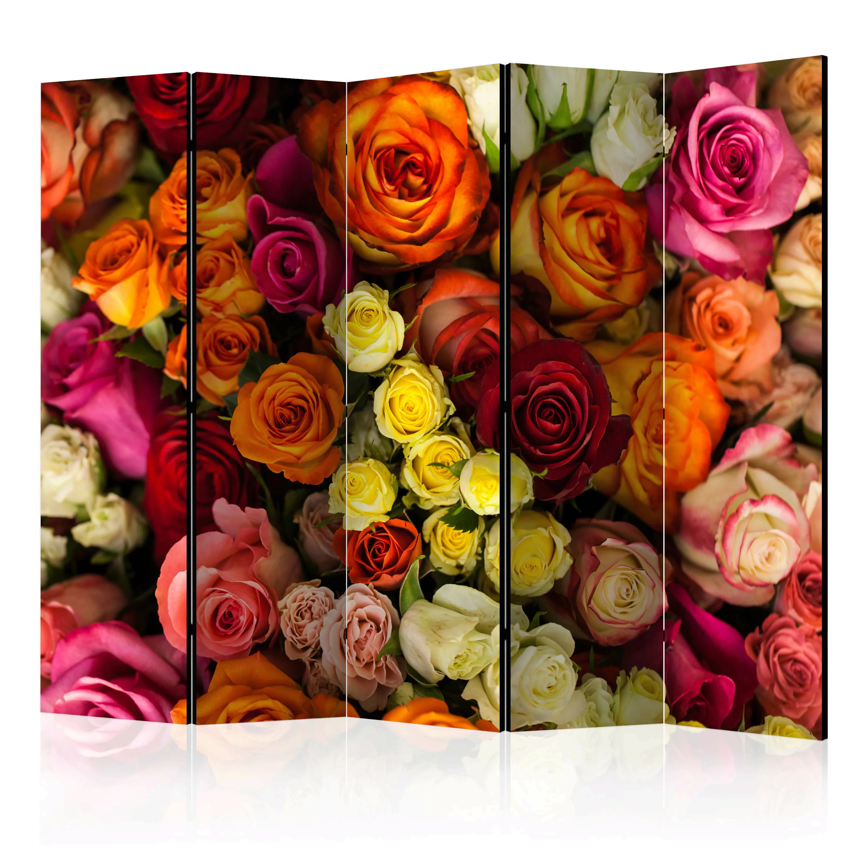 5-teiliges Paravent - Bouquet Of Roses Ii [room Dividers] günstig online kaufen