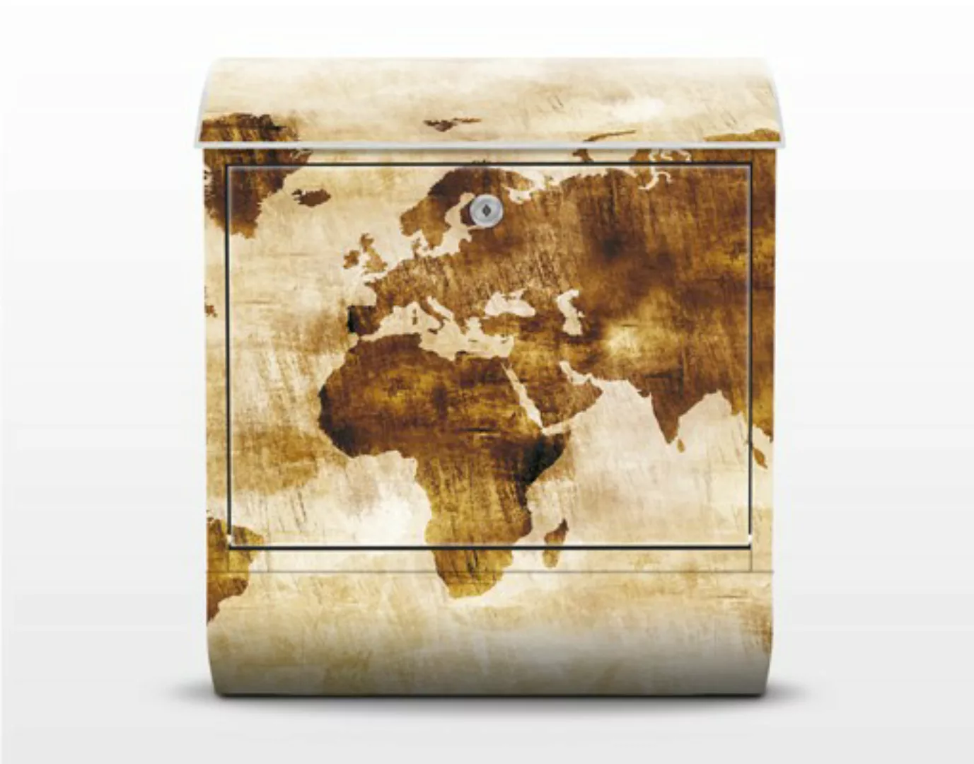 Briefkasten No.CG75 Map of the world günstig online kaufen