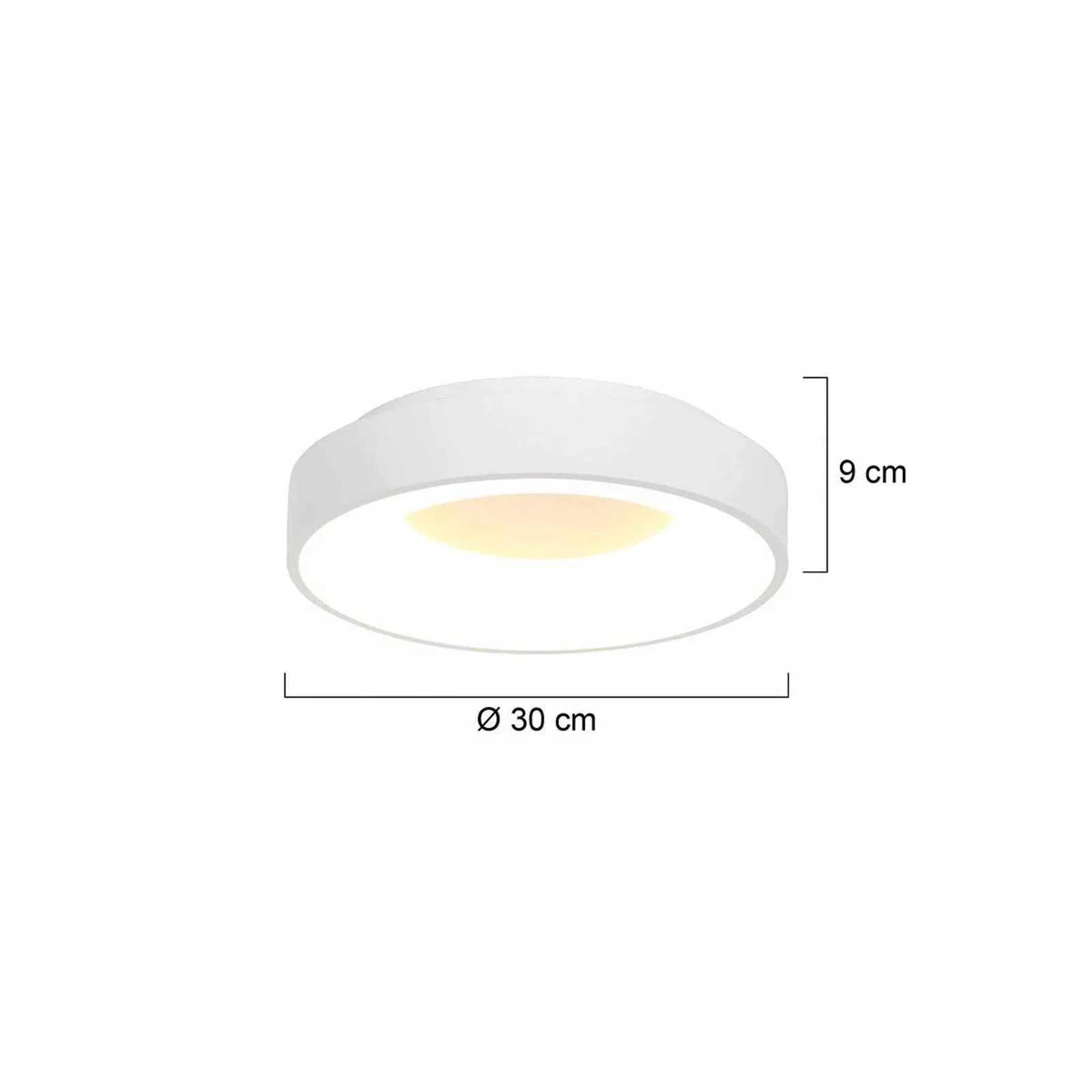 LED Deckenleuchte Ringlede in Weiß 30W 2800lm günstig online kaufen