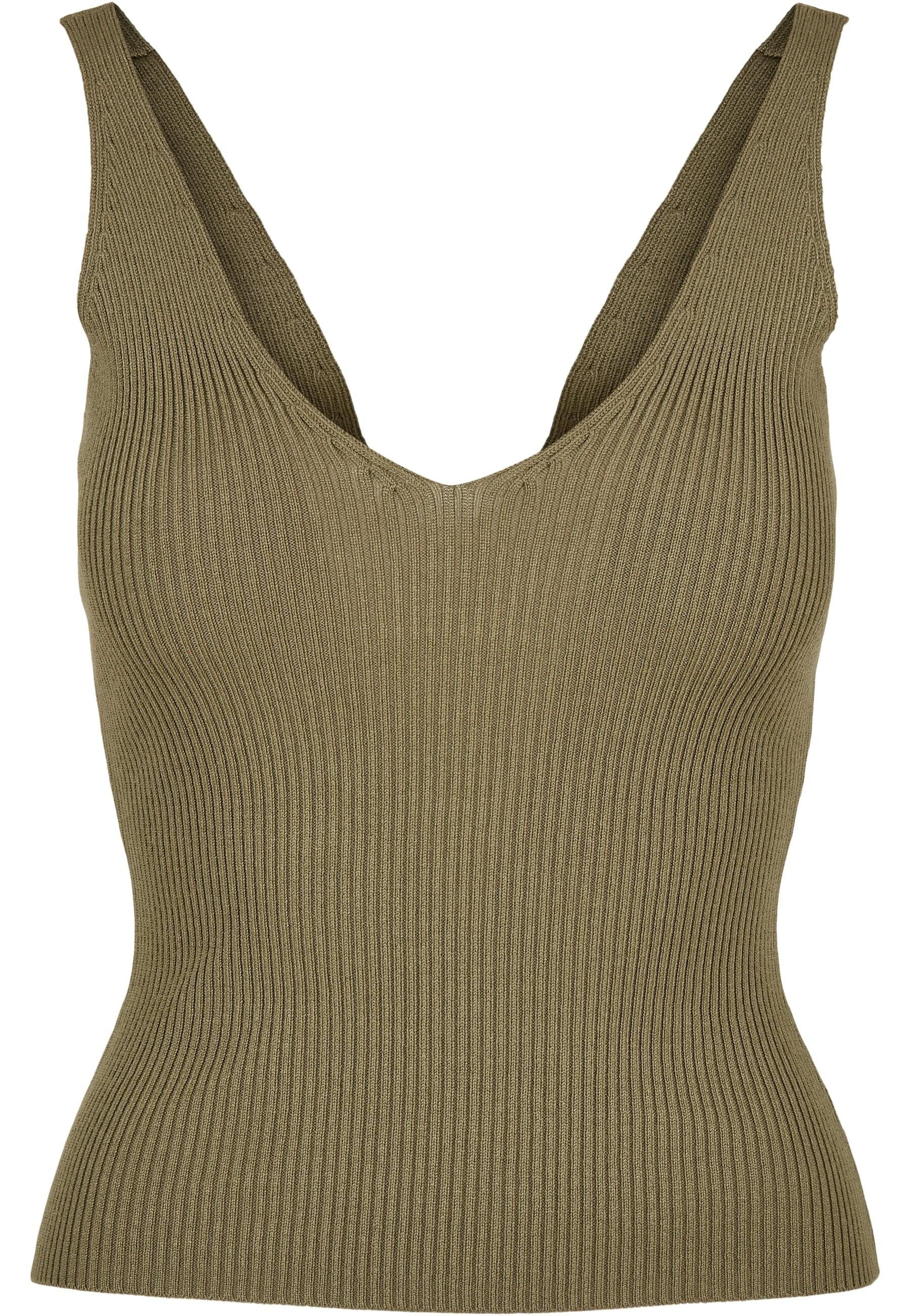 URBAN CLASSICS Muskelshirt "Urban Classics Damen Ladies Rib Knit Top", (1 t günstig online kaufen