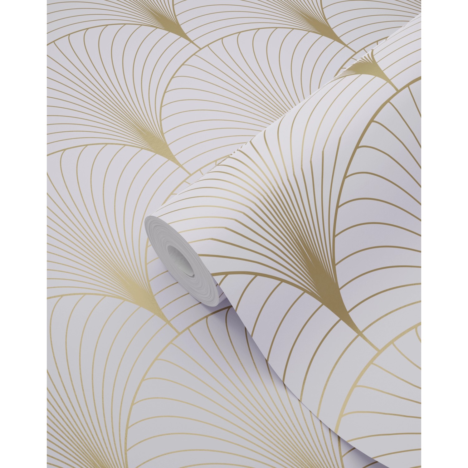 ESTAhome Tapete Art Decó Muster Violett und Gold 0,53 x 10,05 m 139576 günstig online kaufen