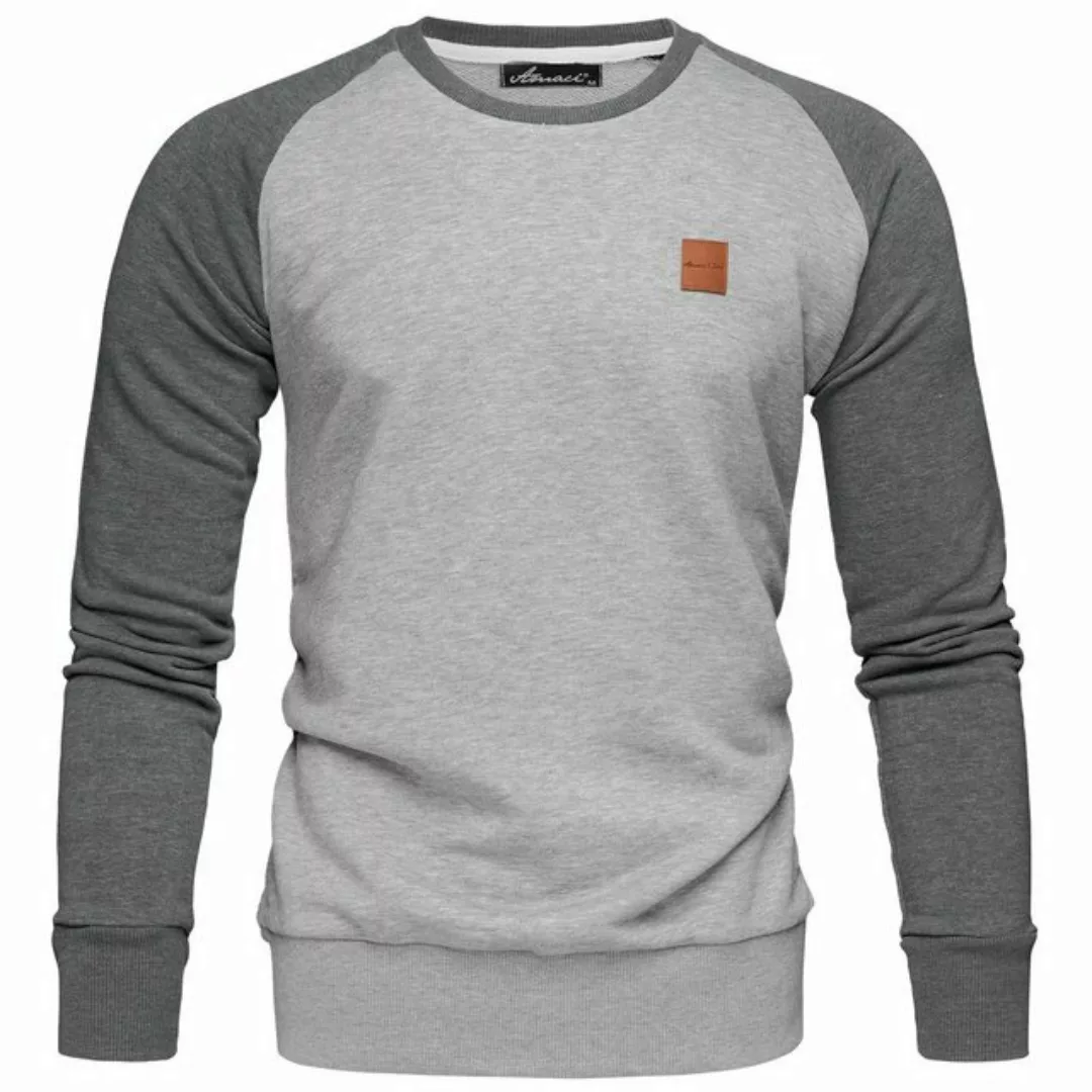 Amaci&Sons Sweatshirt MILWAUKEE Sweatshirt mit Rundhalsausschnitt günstig online kaufen