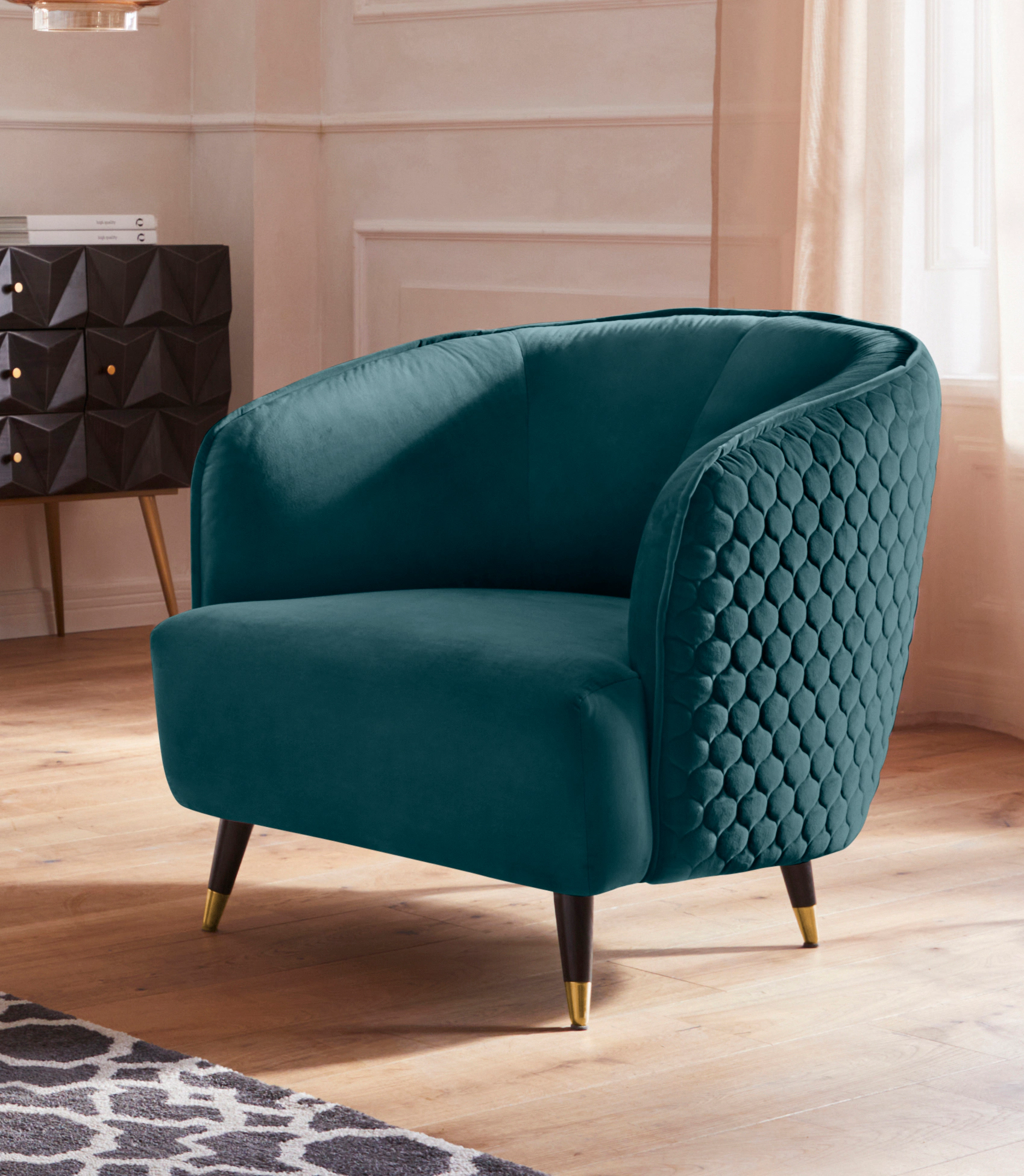Home affaire Sessel »Oradea Cocktailsessel«, mit eleganter Steppung auf Rüc günstig online kaufen