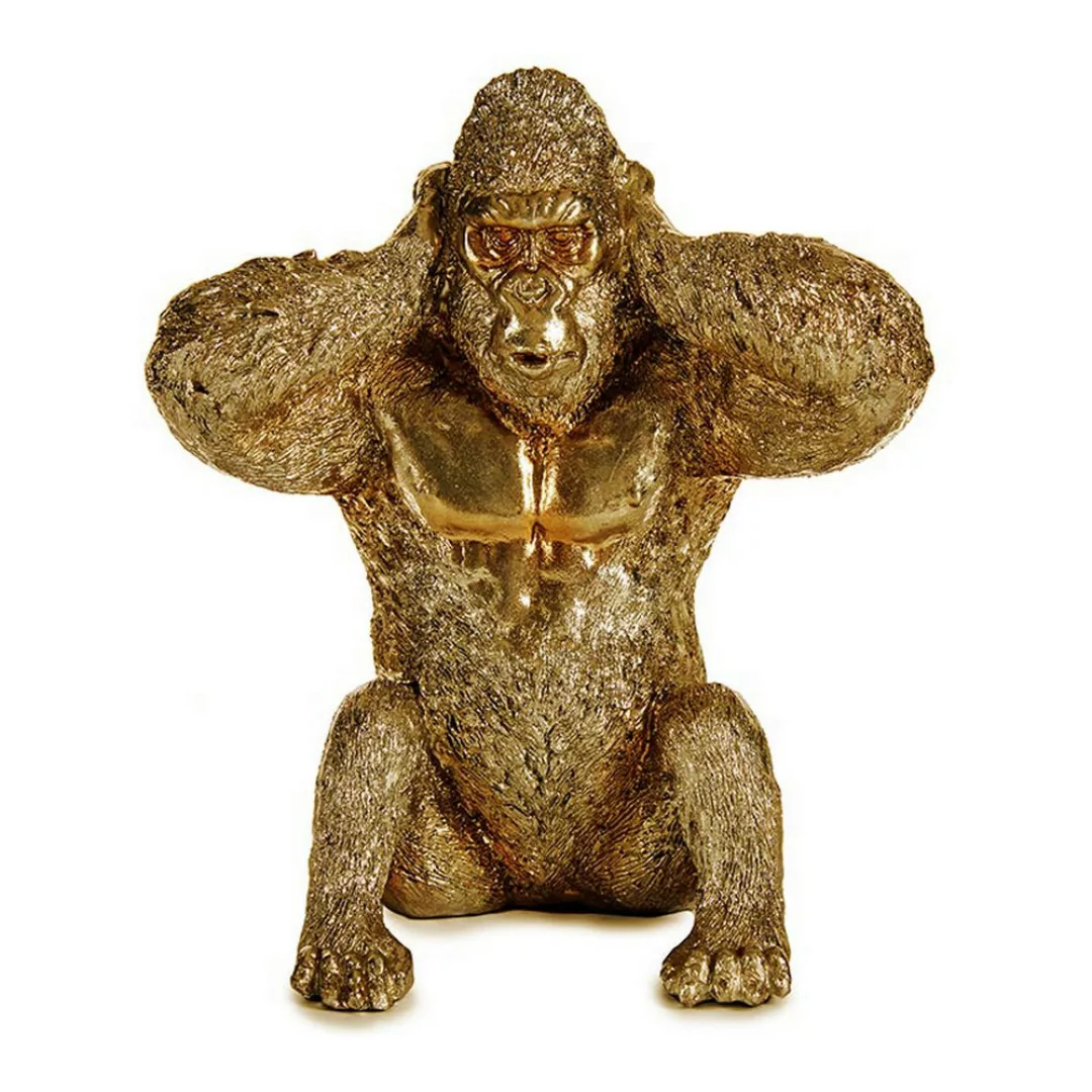 Deko-figur Gorilla Golden Harz (10 X 18 X 17 Cm) günstig online kaufen