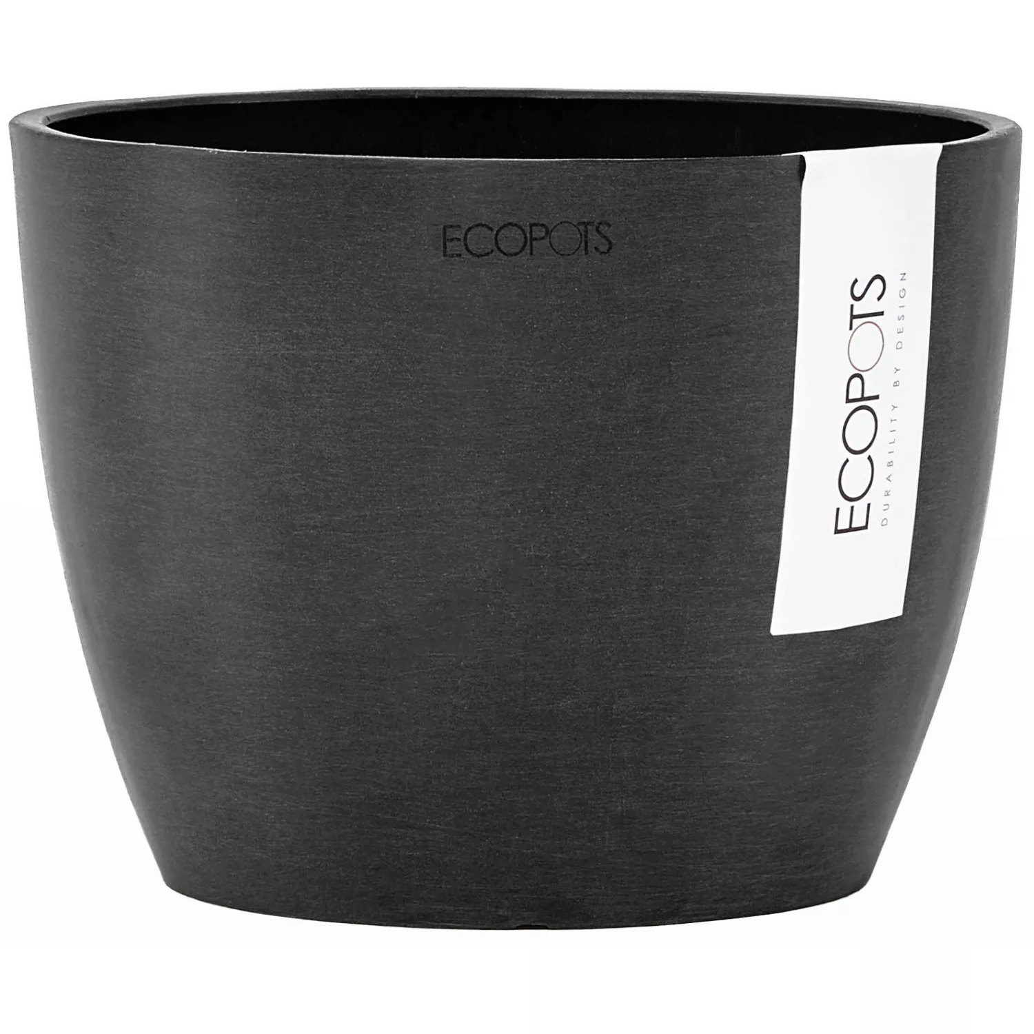 Ecopots Blumentopf Stockholm Dunkelgrau 16 cm günstig online kaufen